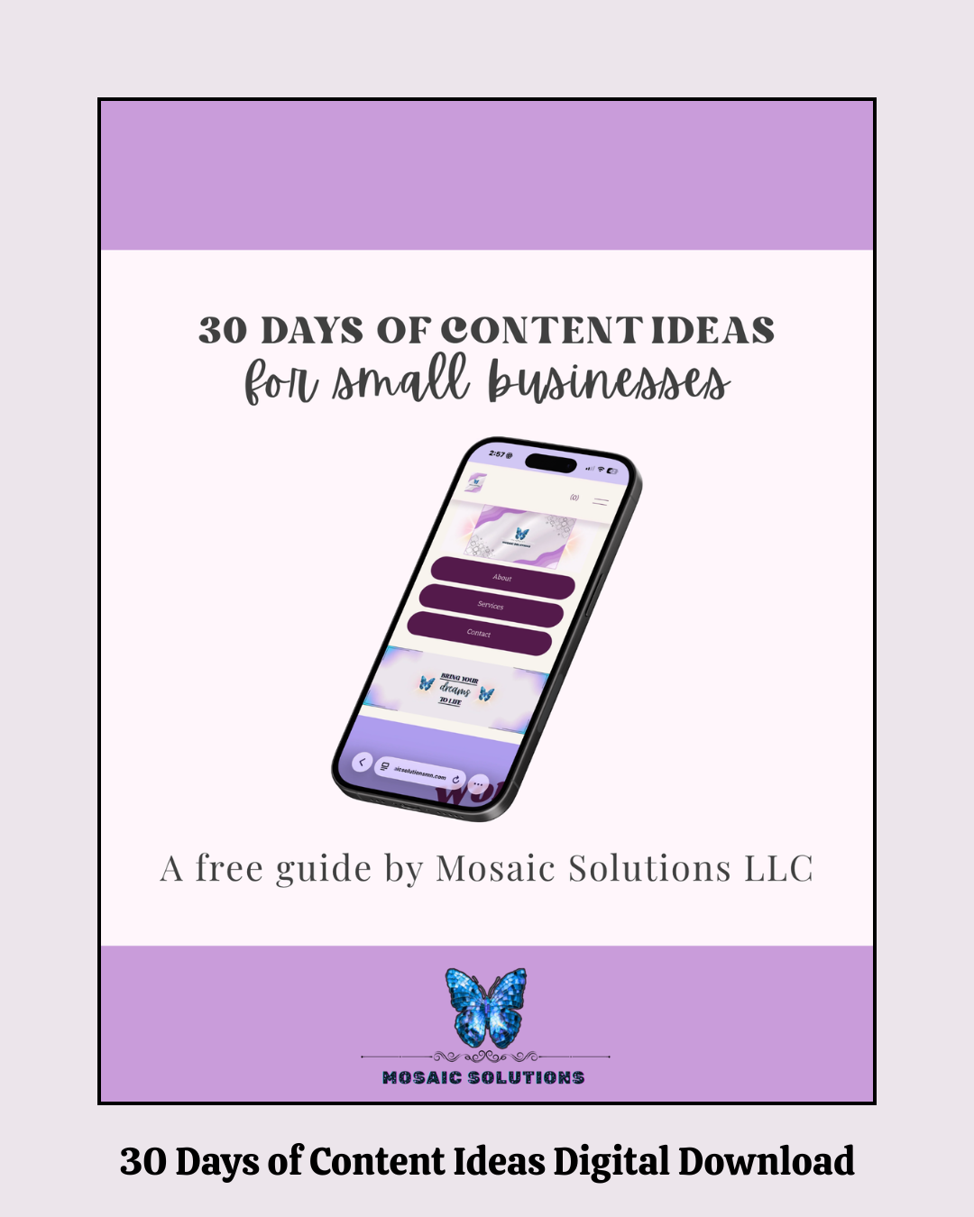 30 Days of Content Ideas for Small Businesses Freebie