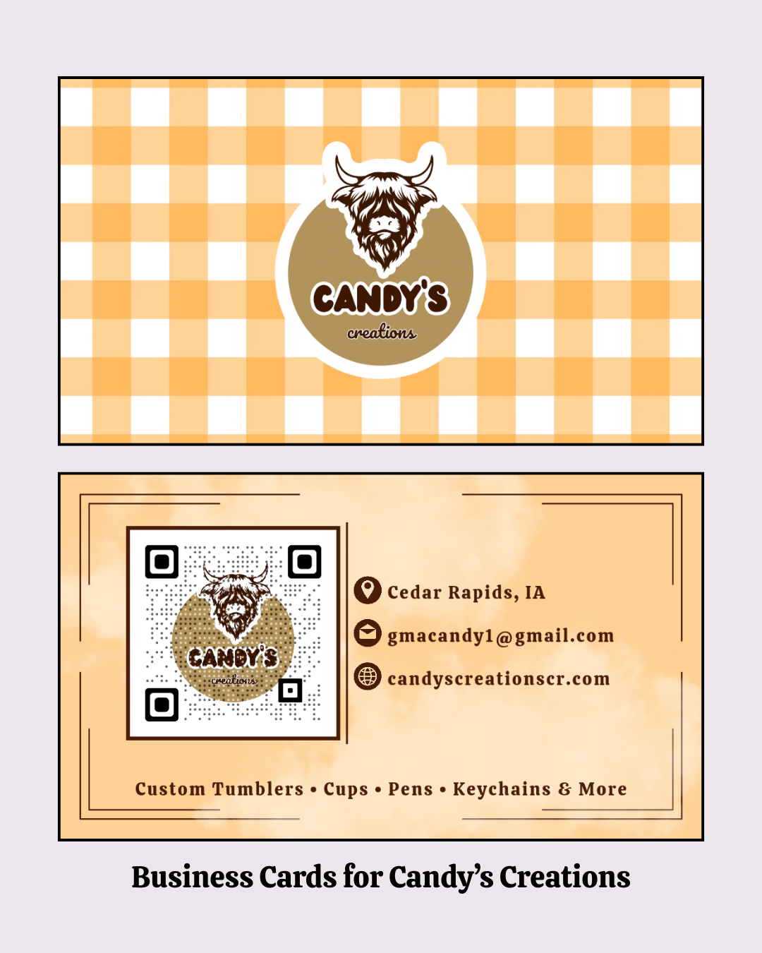 Business Cards for Candy's Creations