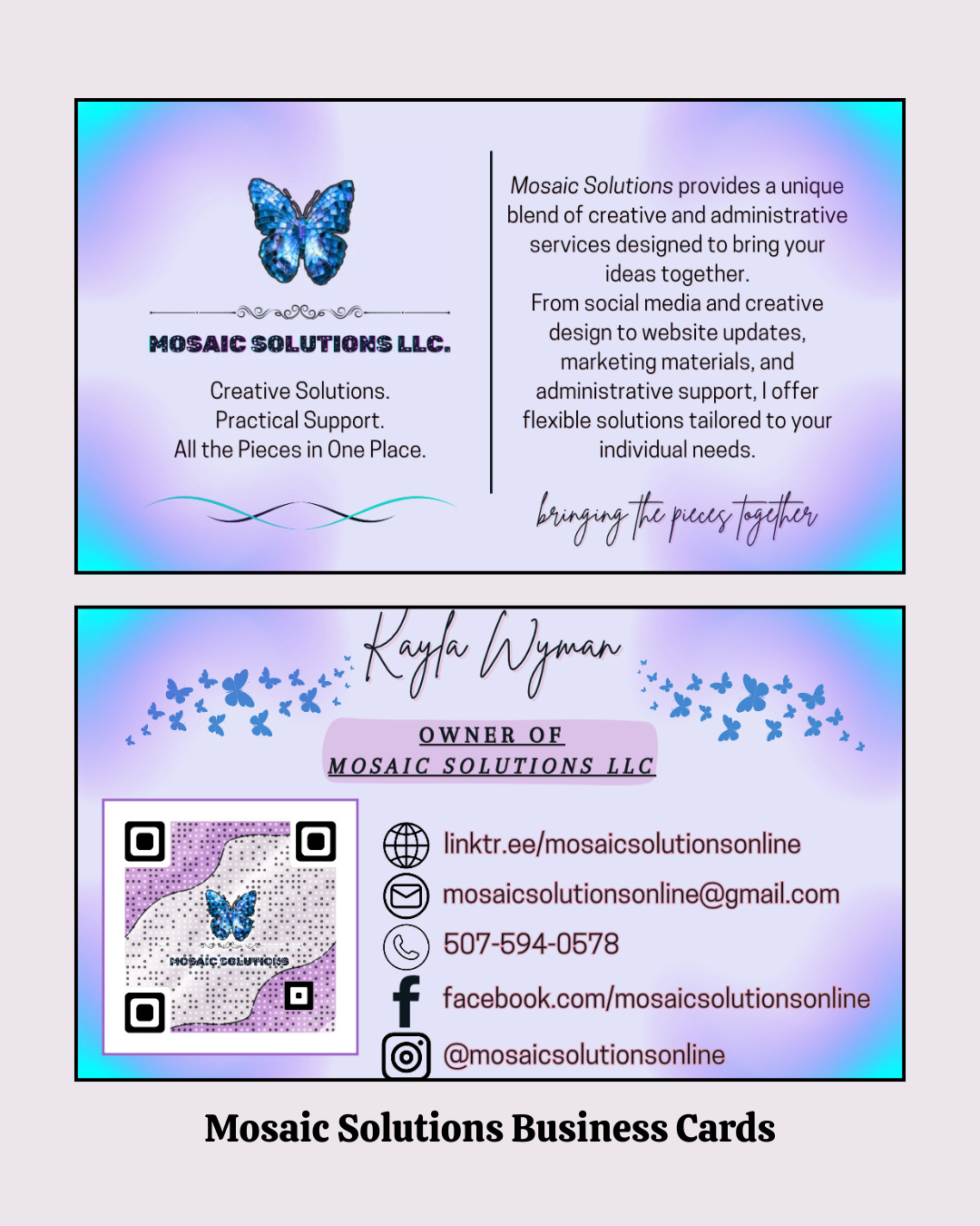 Business Cards for Mosaic Solutions