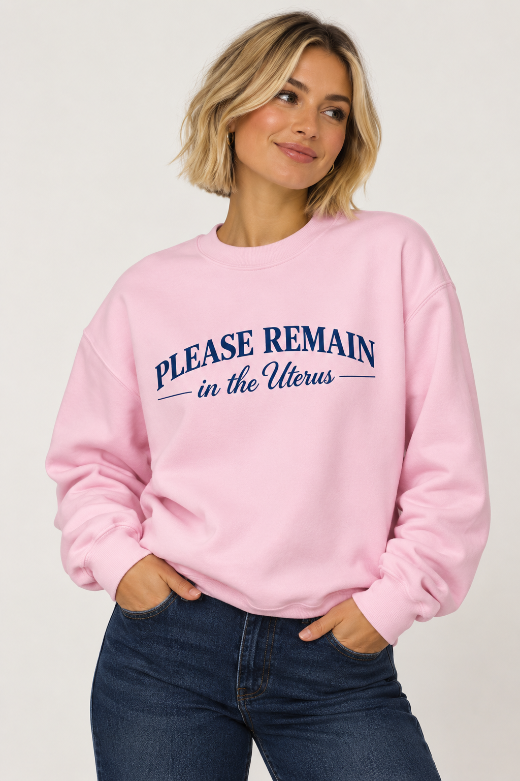 Pastel Pink Sweatshirt Fashion Portrait.png