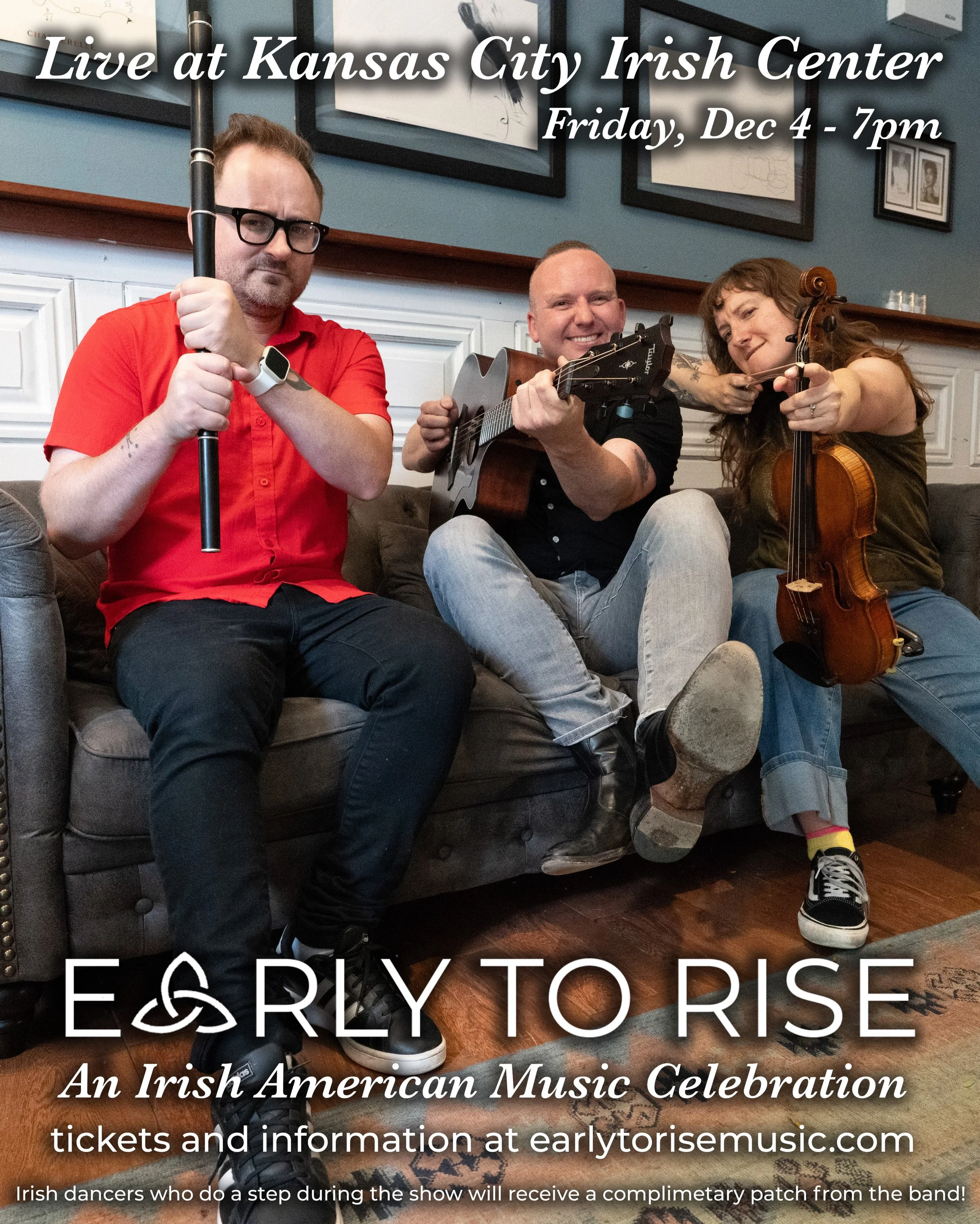 Oh - and did I mention we&rsquo;re hitting the road? 

Come check us out at @irishcenterkc , @thefocalpointstl , and @chicagogaelicpark on the first leg of our Midwest winter tour! 

Tickets at earlytorisemusic.com!