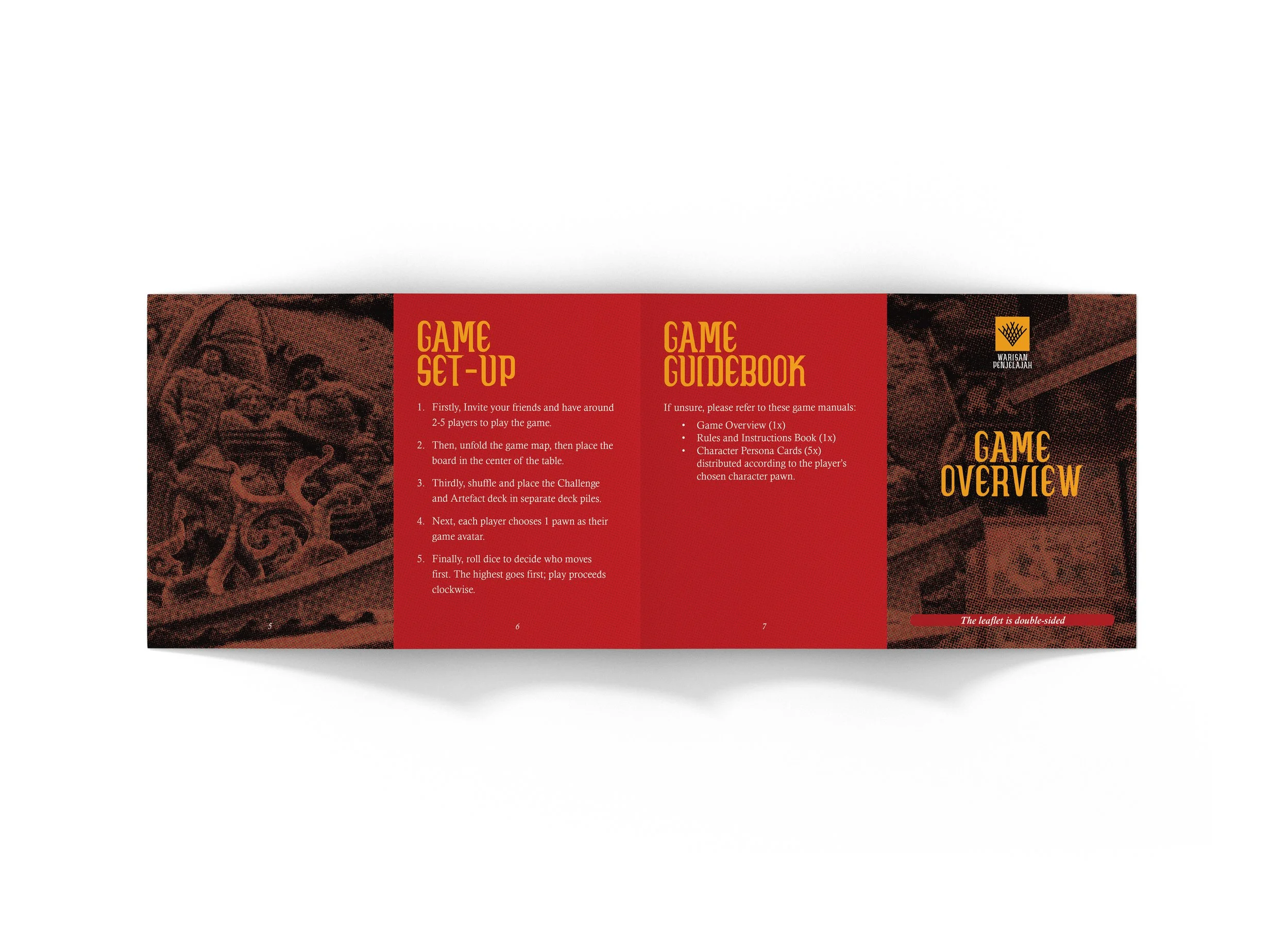 warisan-penjelajah-leaflet-design-top-view-front-cover-game-overview