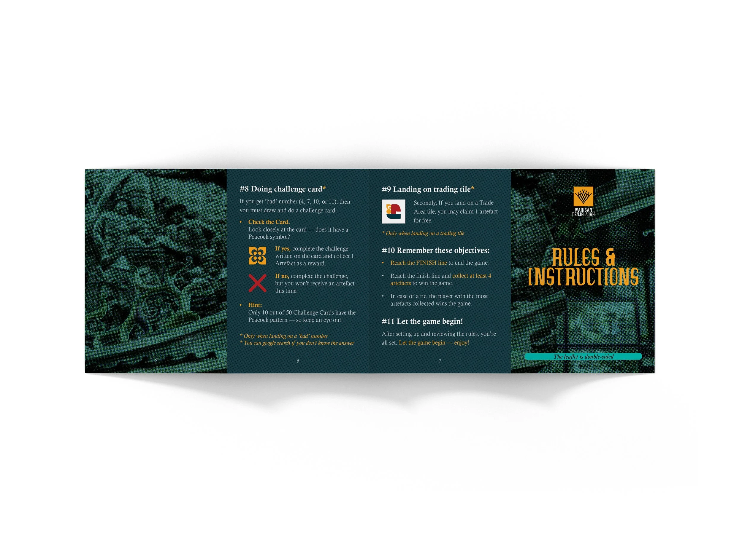 warisan-penjelajah-leaflet-design-top-view-front-cover-rules-instructions