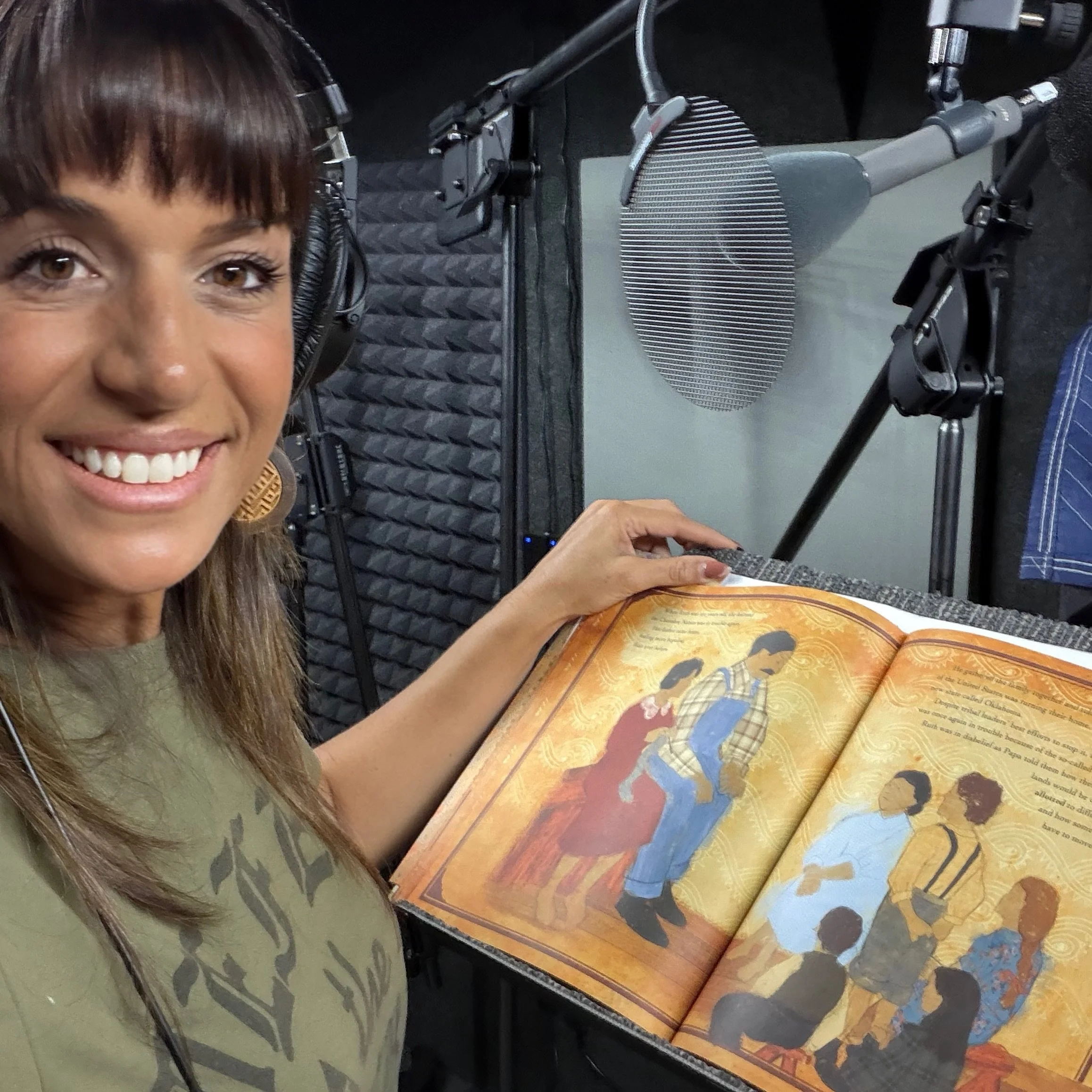 Pinch me! Today I got to record the audiobook version of Ruth Muskrat and the So-Called Indian Problem, coming soon to wherever you get your audiobooks! Written by yours truly and illustrated by Caldecott Medal Winner Rebecca Lee Kunz, my seester. Pu