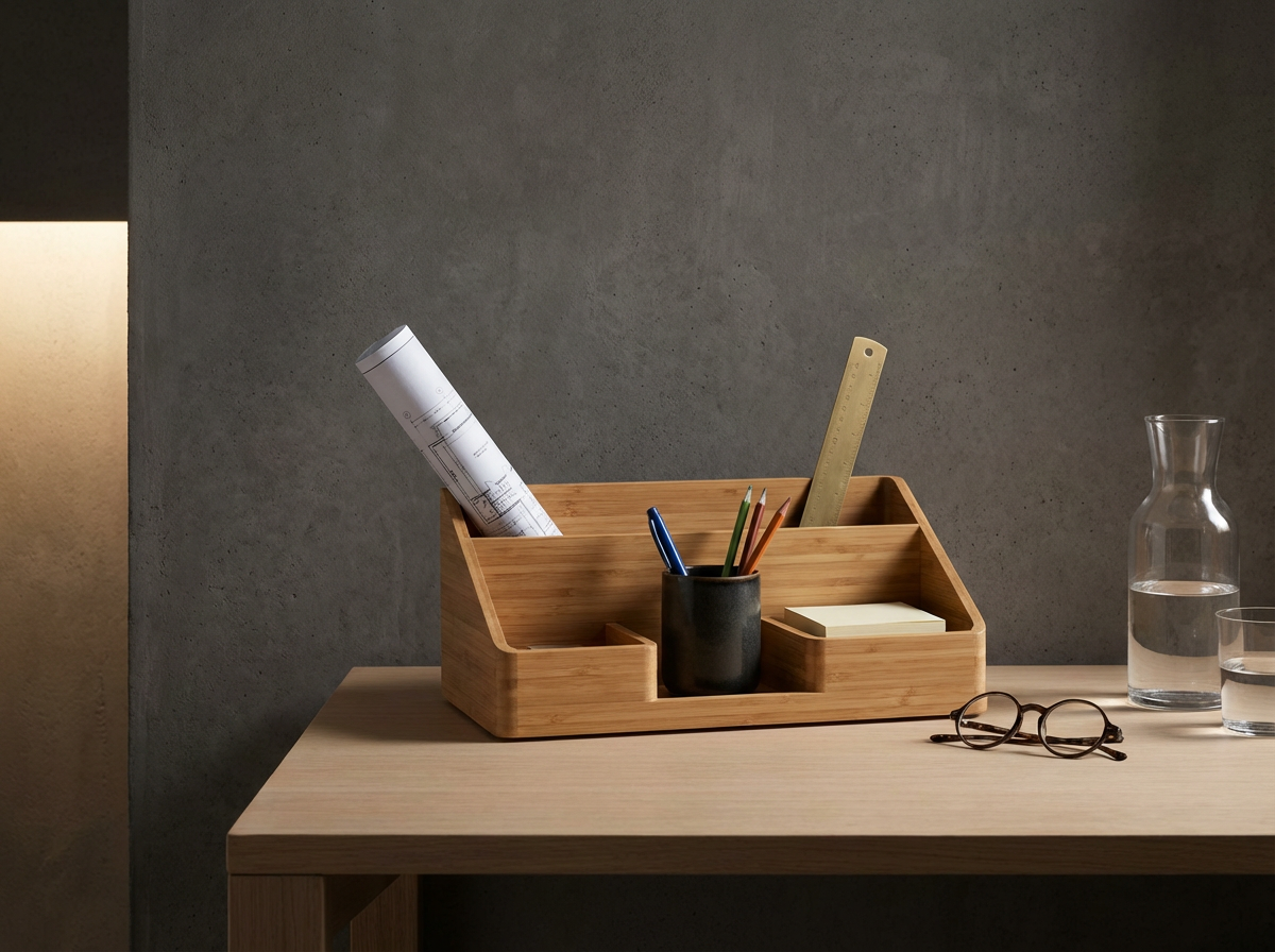 Bamboo Desk Organizer
