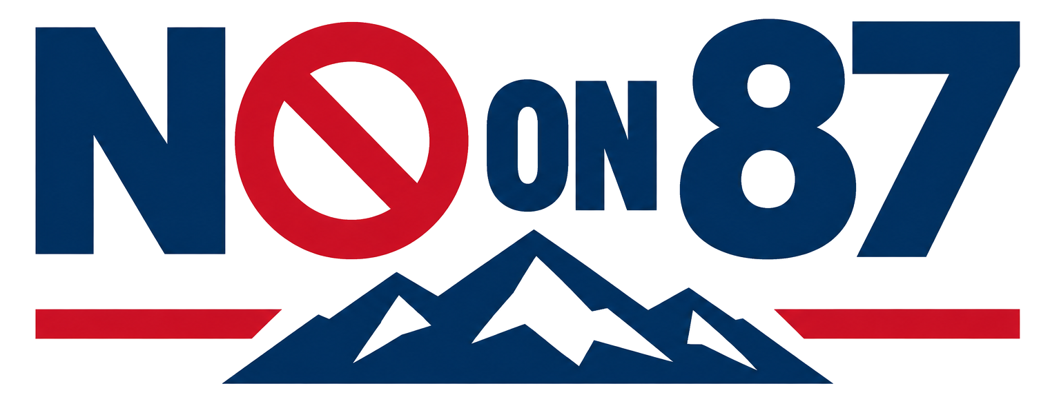 Logo of the Don't Price Us Out-No on Amendment 87 Colorado campaign