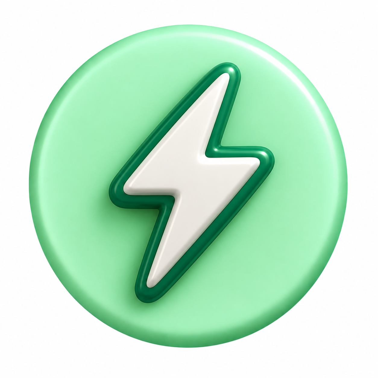 Green circular icon with a white lightning bolt symbol in the center.