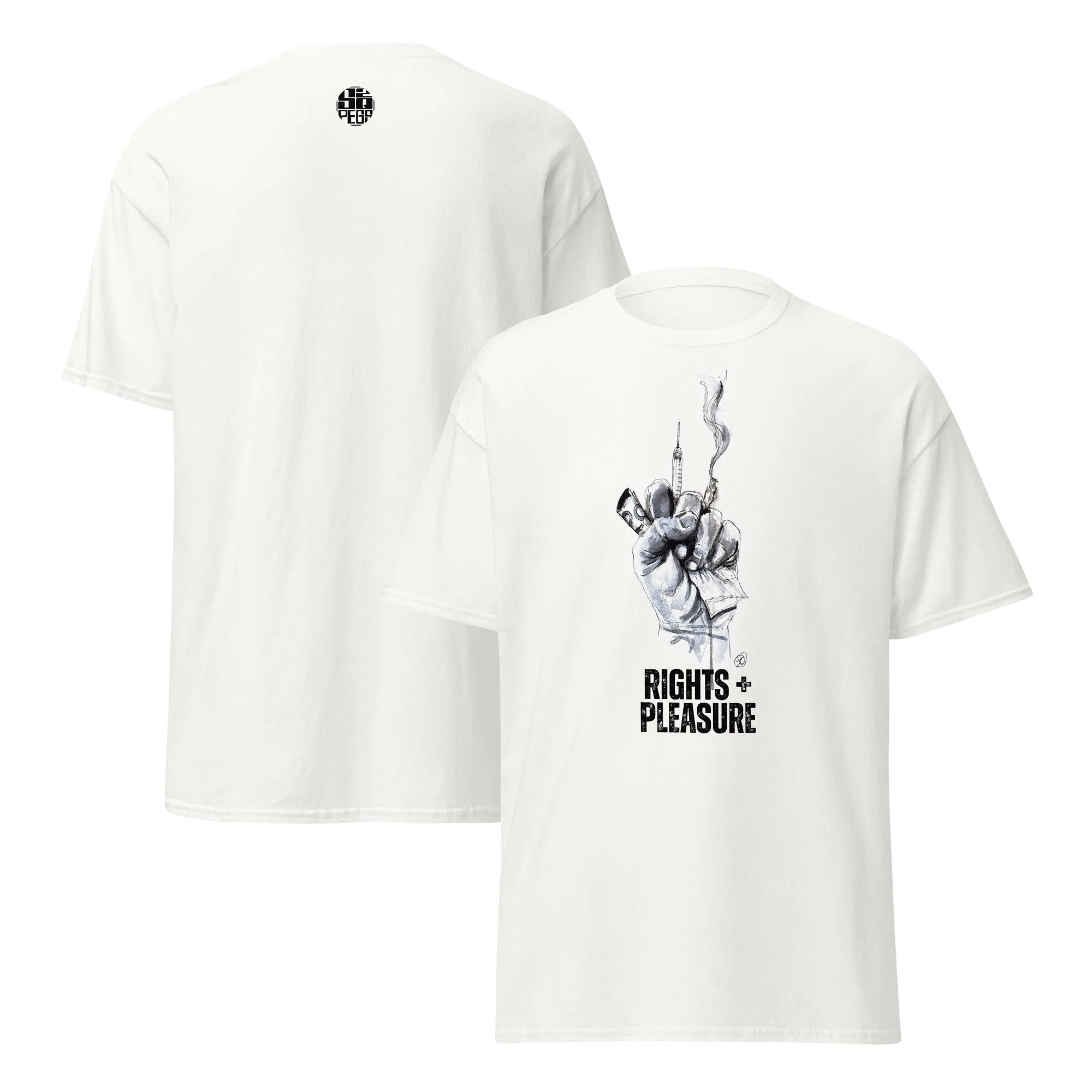 Rights + Pleasure (Centered Text): Unisex Tee