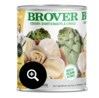 Artichoke Hearts in Oil from Puglia-850 ml- (16 Hearts) . Also available Artichoke bottoms