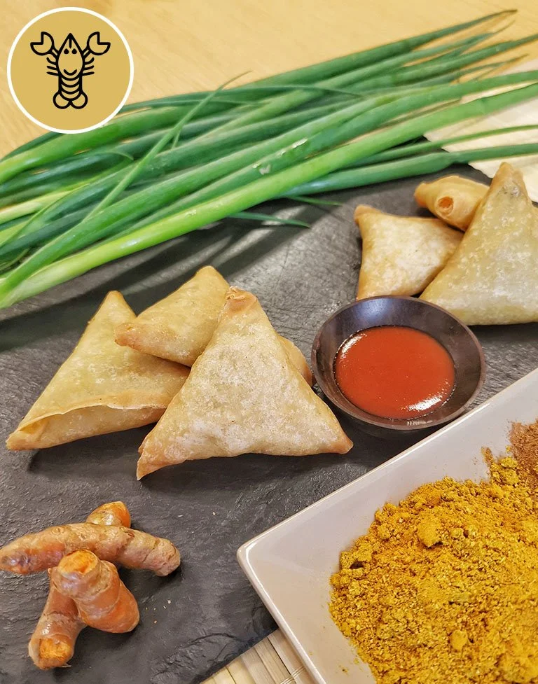 Foo Seng-Prawn Samosa-Catering and Retail Pack Sizes (FROZEN)