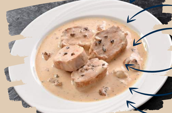Gozoki-Pork Fillet with Porcini Mushrooms-Pre Cooked-Catering Pack Size-(CHILLED)