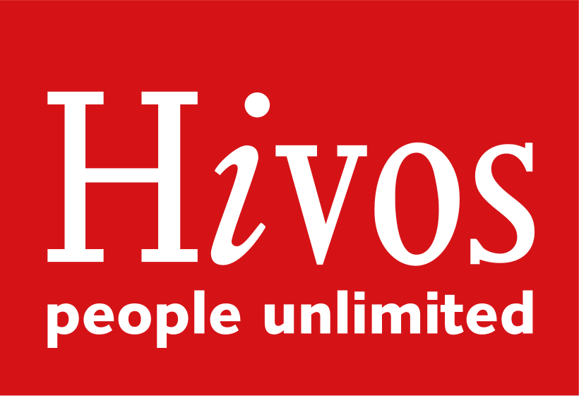 HivOS logo with red background and white text that says 'HivOS people unlimited'.