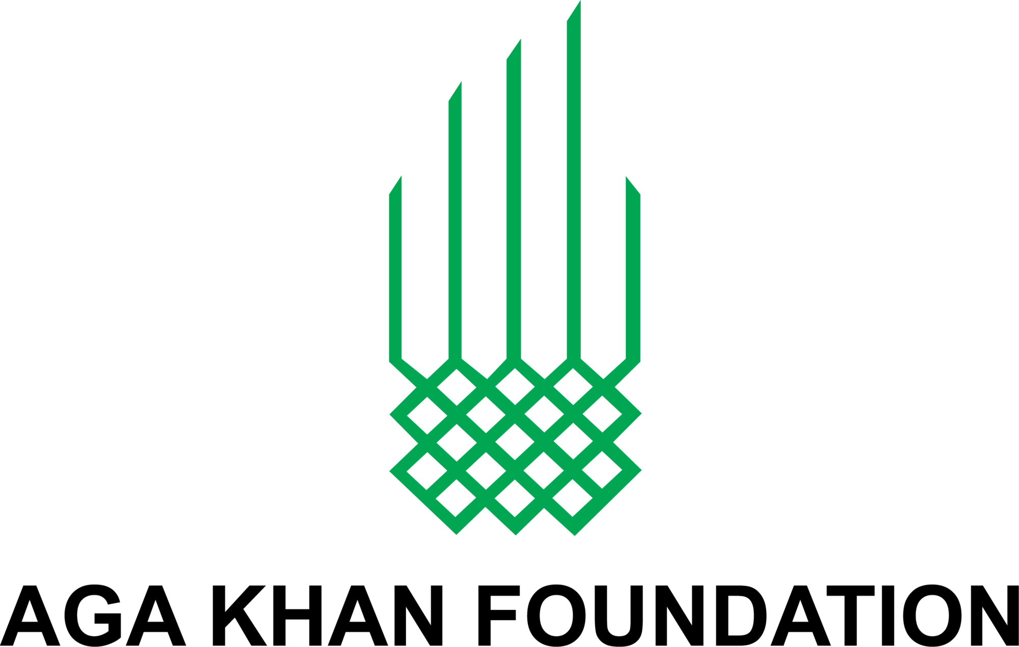 Green outline of a basketball hoop with net on a black background.