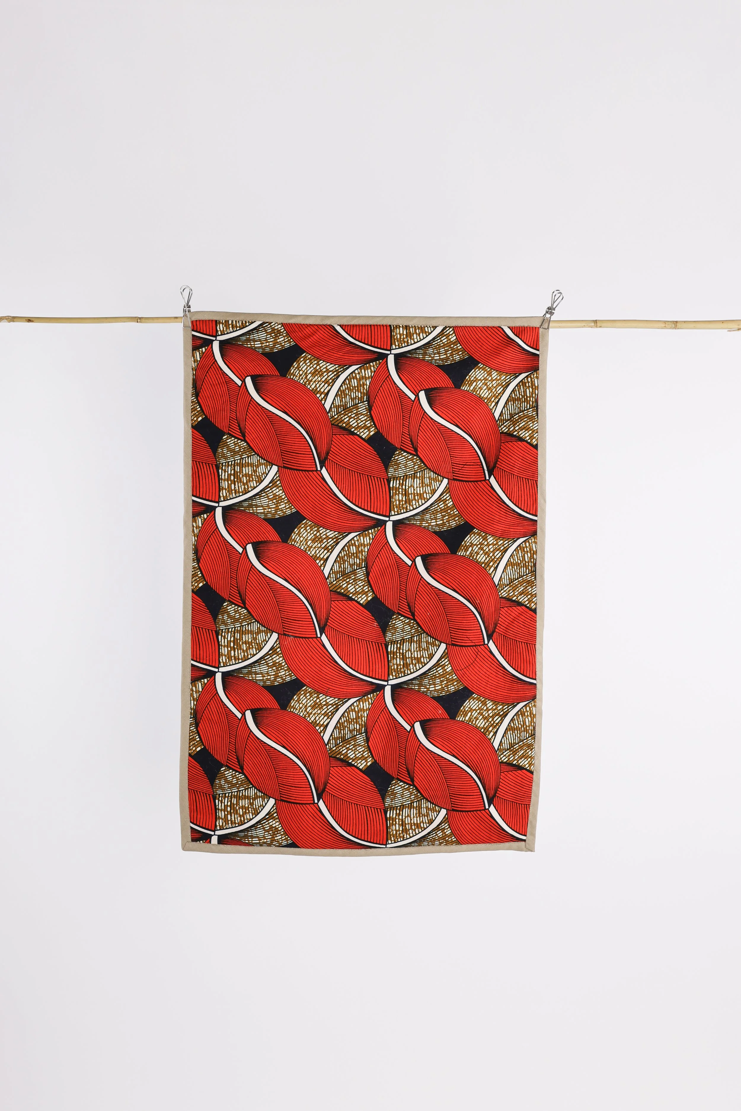 Warm mid brown (back), 2024, African print cotton, quilt - 57 x 85cm