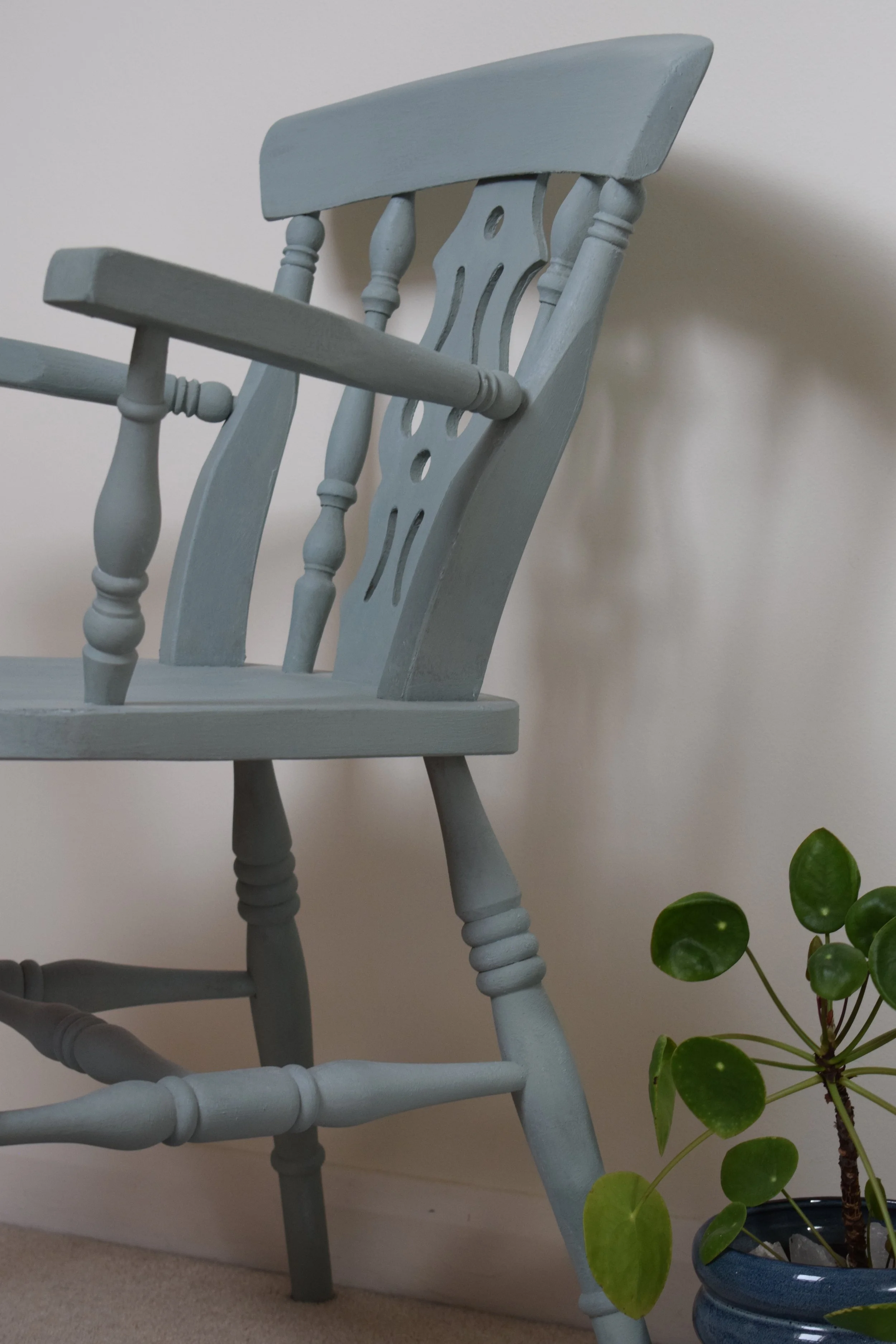 Duck Egg Blue Spindle Chair