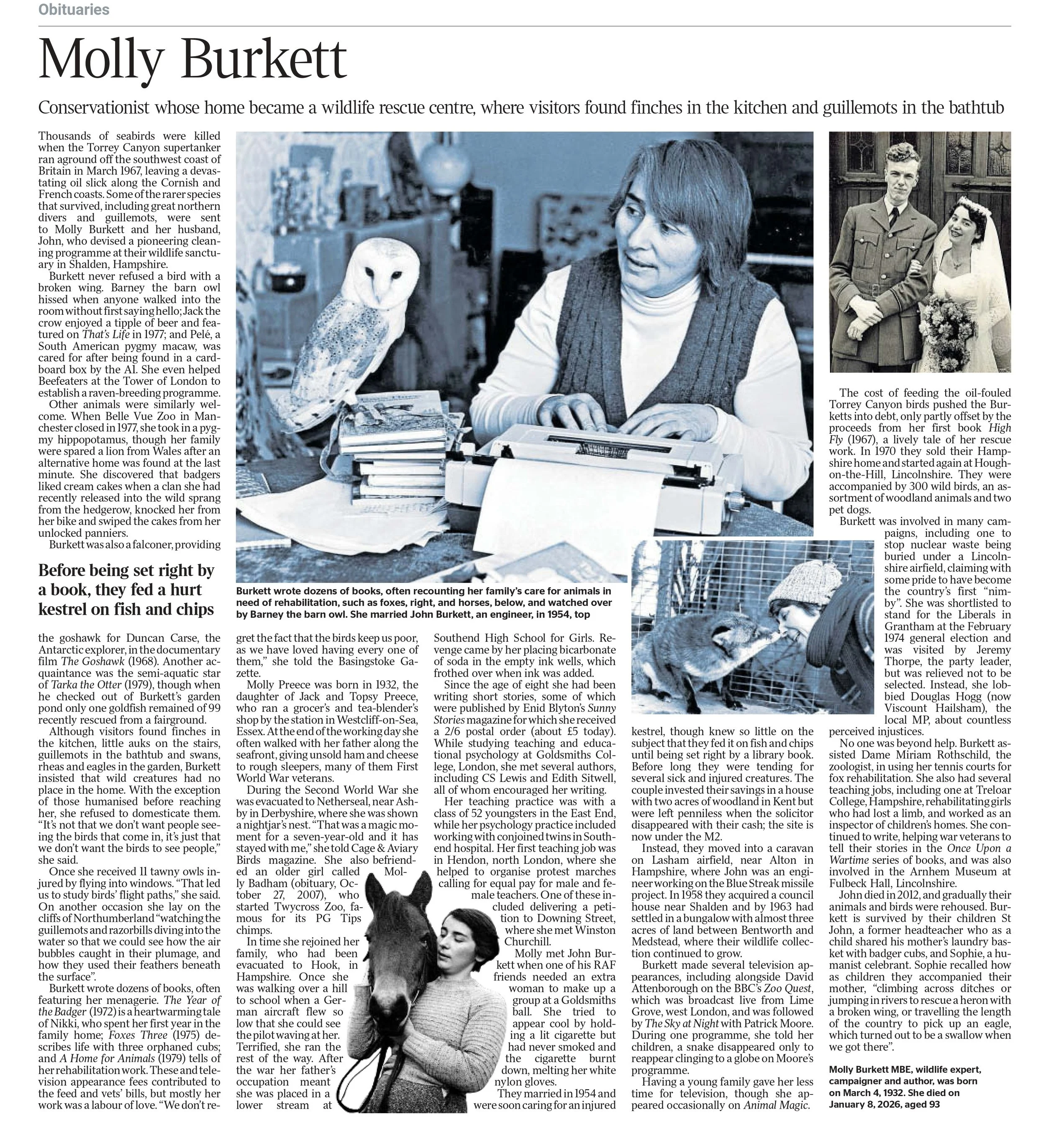 Molly Burkett, The Times, Jan 22 2026