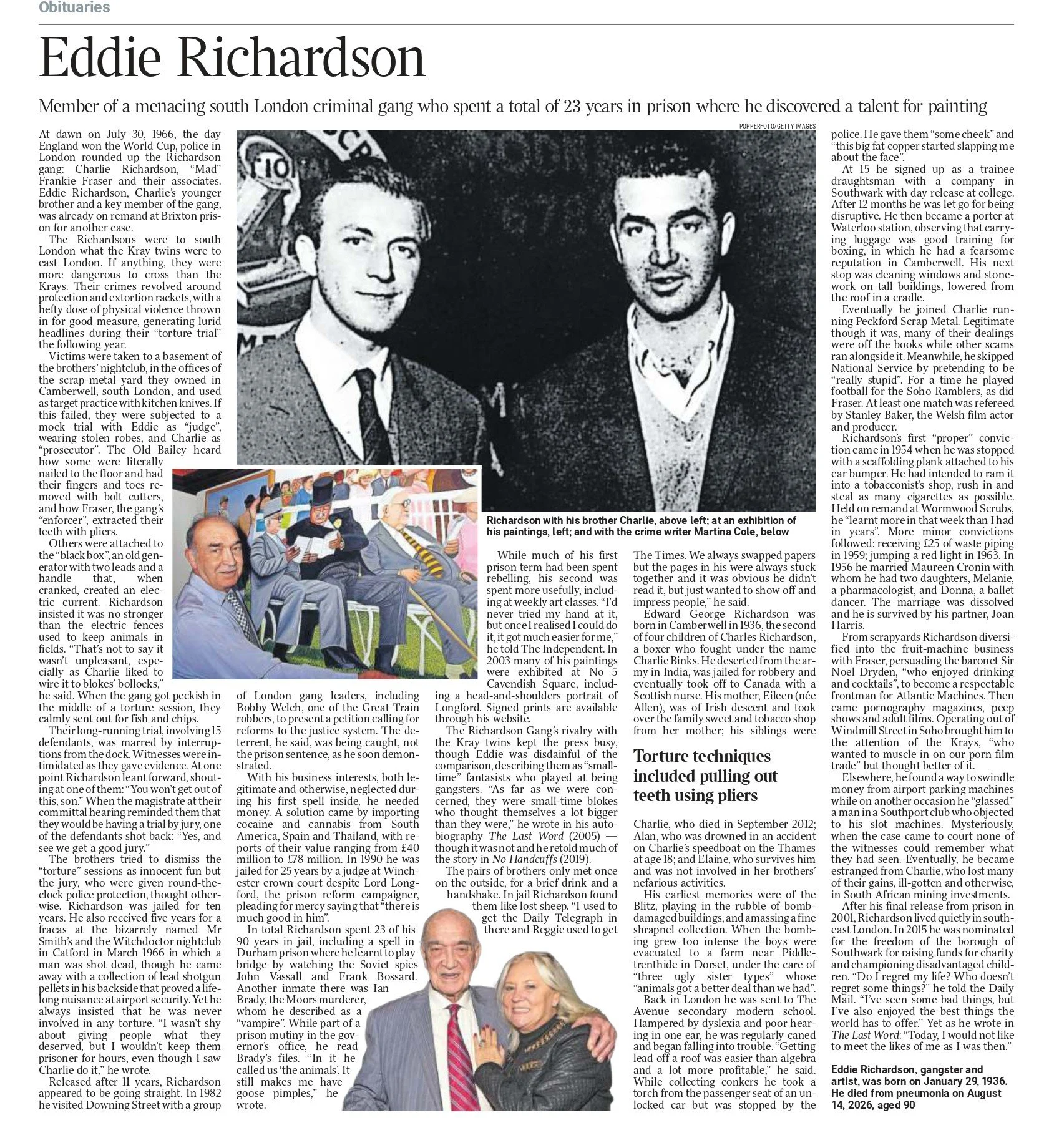 Eddie Richardson, The Times Aug 20 2026