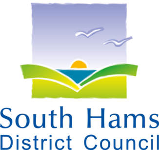 Logo of South Flams District Council featuring a landscape with a yellow sun, blue sea, and green fields, with two birds flying in the sky.