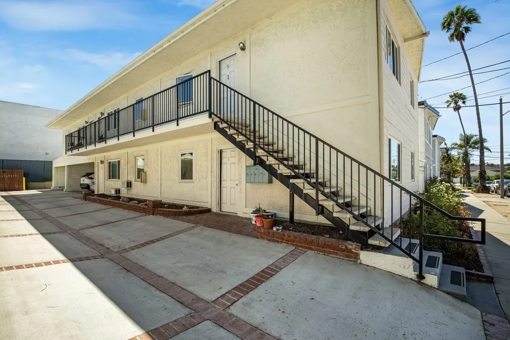 Apartment building carport and breezeway