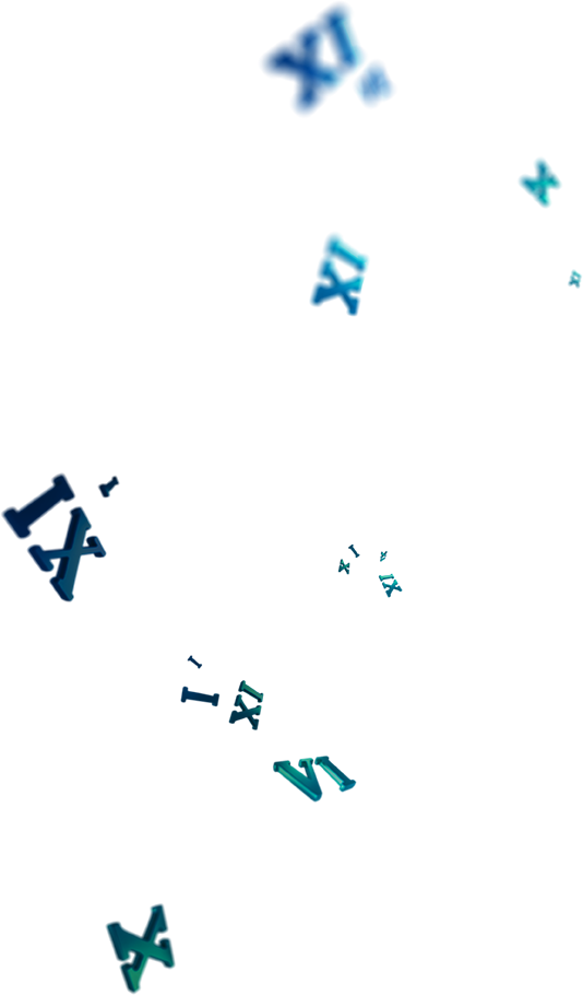 Floating Roman Numerals Graphic