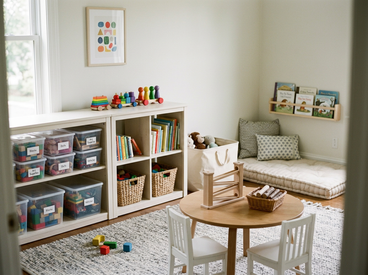 Reshaped Spaces Atlanta Playroom Organization