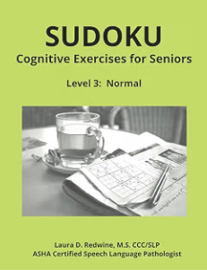 Sudoku: Cognitive Exercises for Seniors, Level 3 Medium activity book.