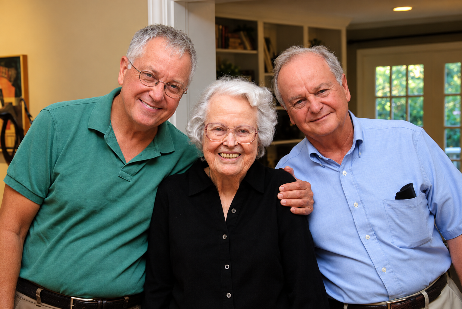 Dr. William Redwine, Helen Redwine, and Donald James Redwine together in a family photograph