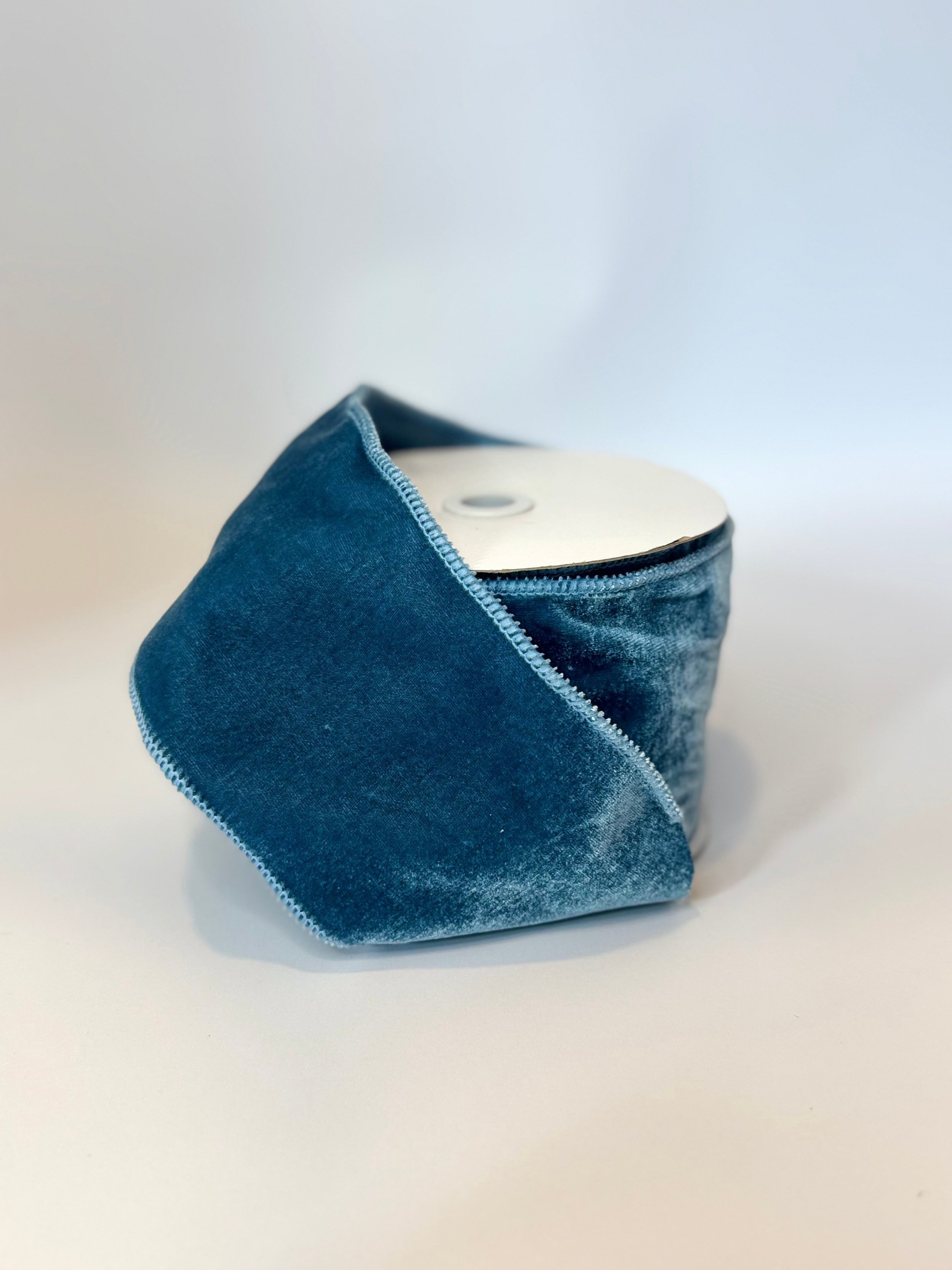 Dusty Blue Velvet Ribbon