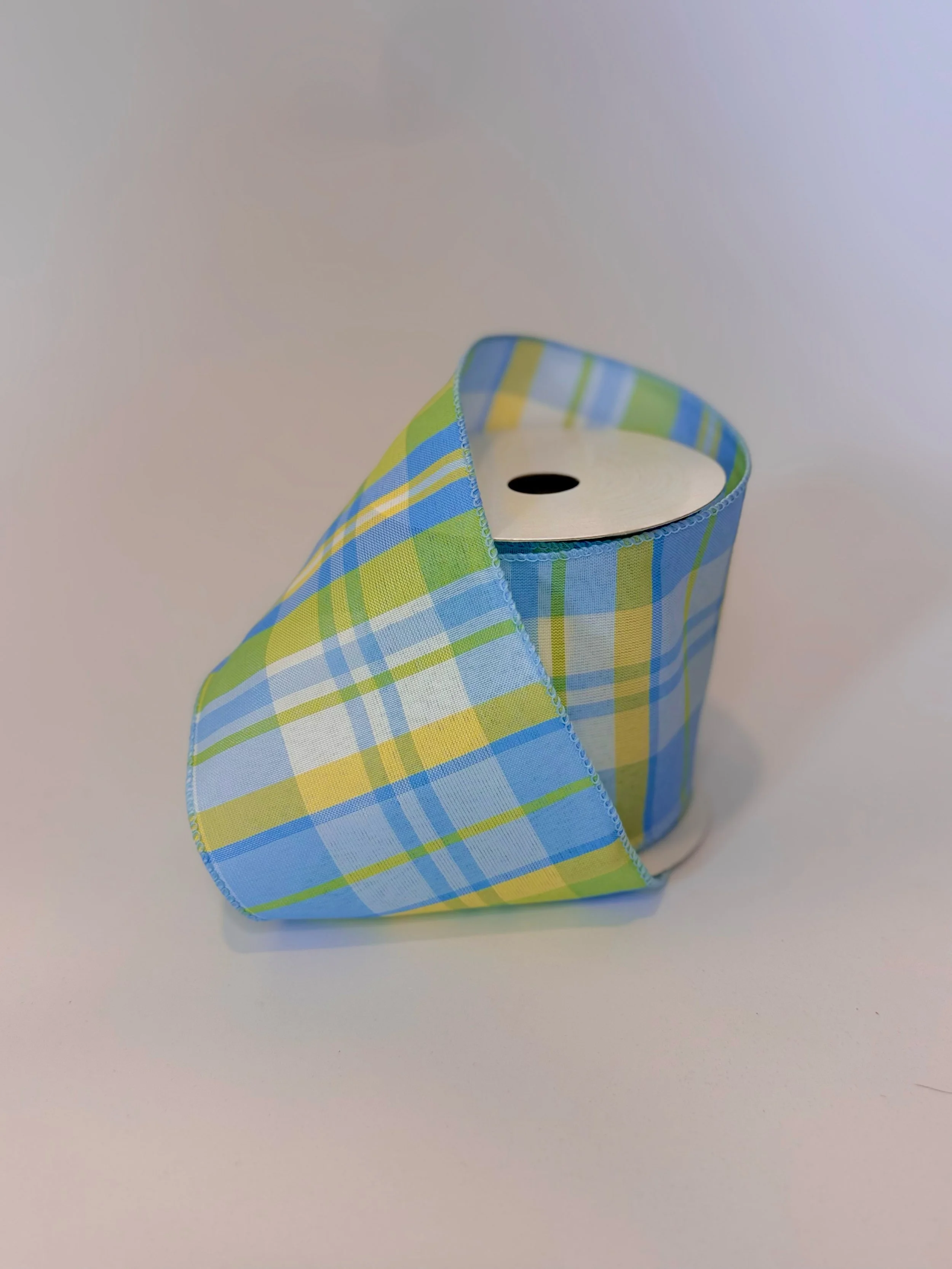 Blue Plaid Ribbon