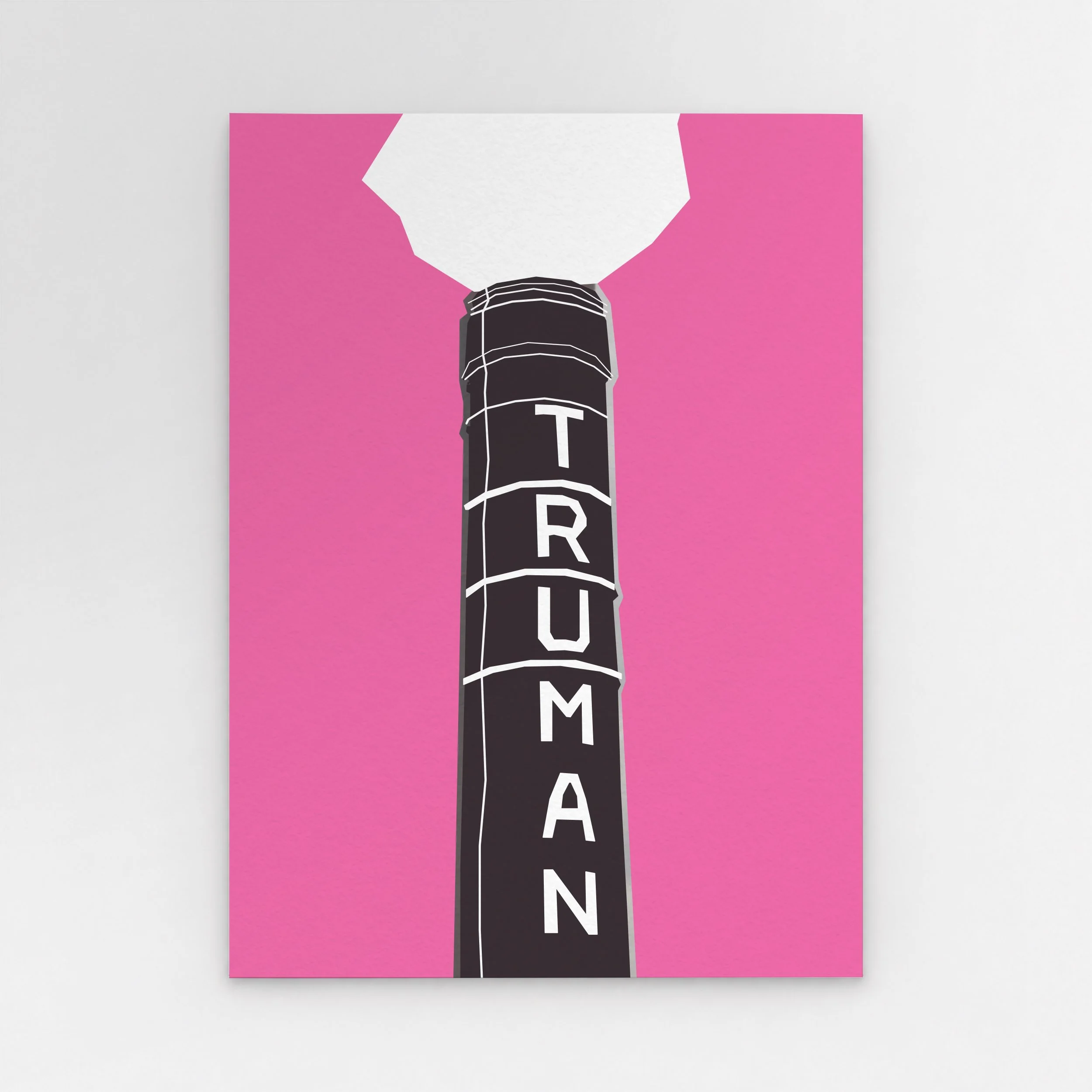 Illustration of the Truman Brewery’s brick chimney on Brick Lane in East London, by Pablo Jorge.