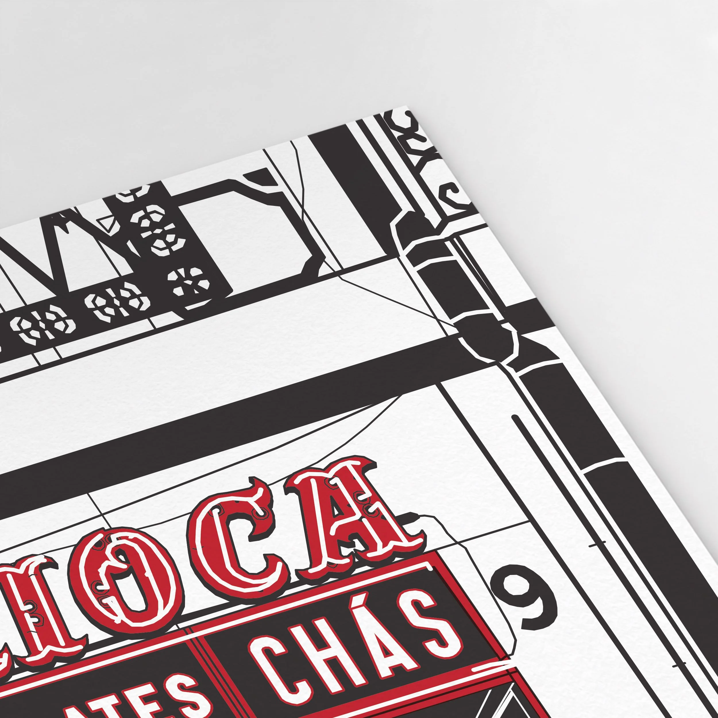 Detail of A Carioca’s shopfront and lettering in Pablo Jorge’s Lisbon illustration.