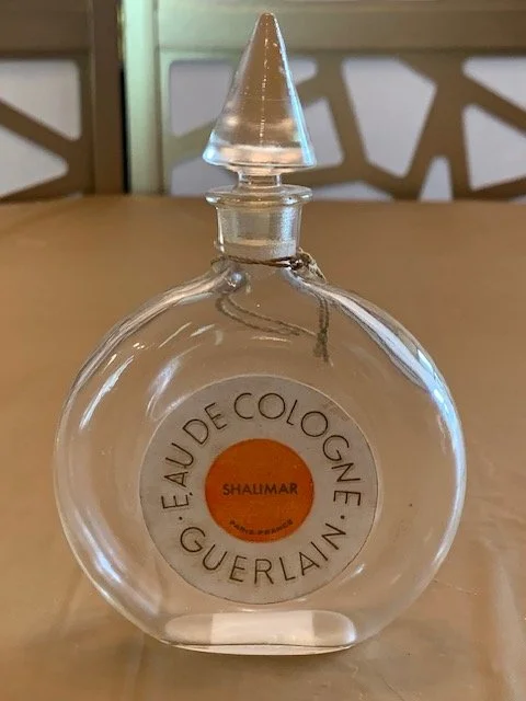 Vintage Guerlain Shalimar Eau de Cologne Bottle – Original Glass Stopper & Labels