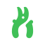 Green hedge clipper icon