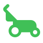 Green lawn mower