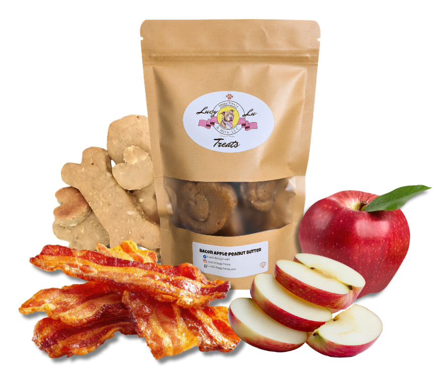Bacon Apple Peanut Butter Dog Treats | Lucy Lu