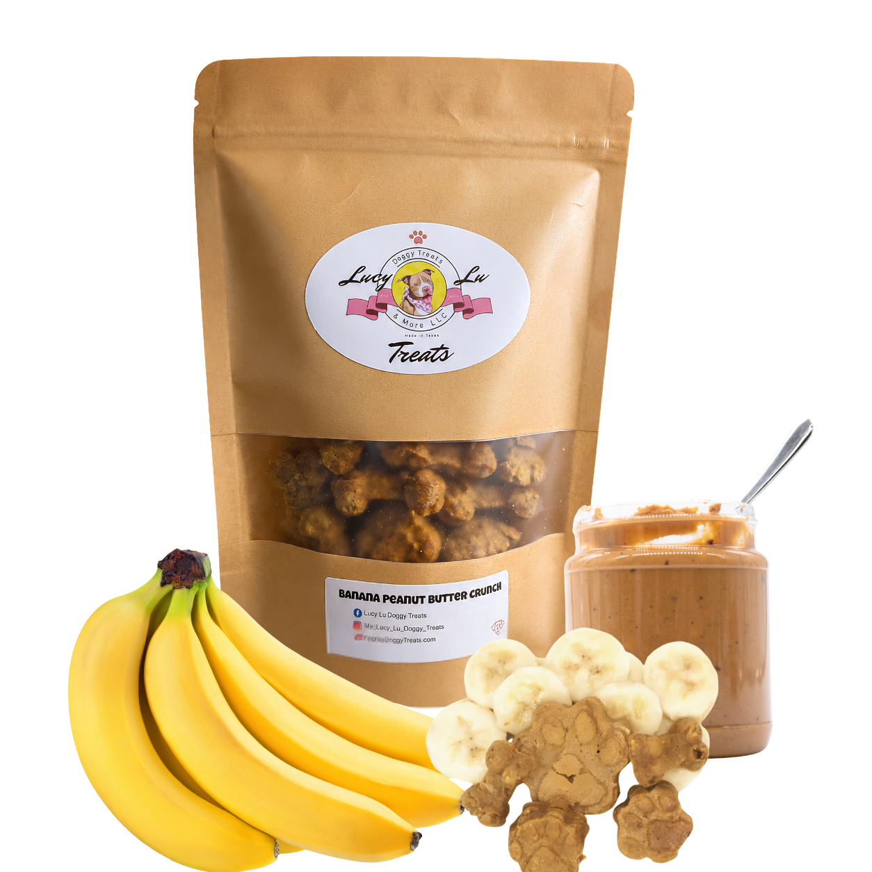 Banana Peanut Butter Dog Treats | Lucy Lu