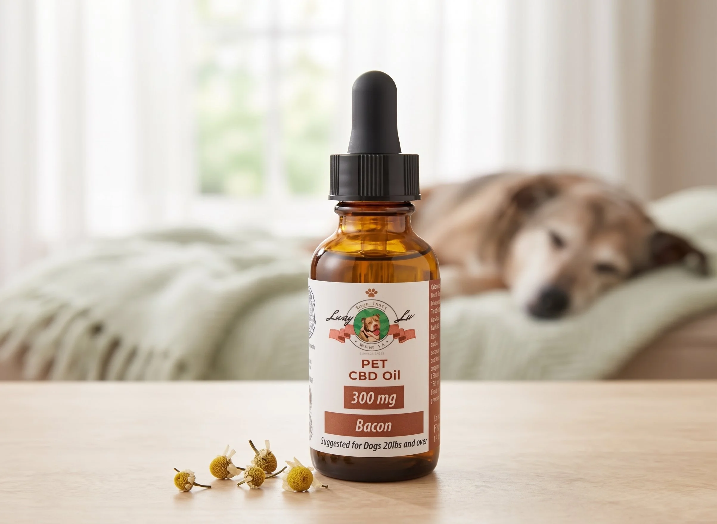 CBD Pet Relief for Dogs | Bacon Flavor | Lucy Lu