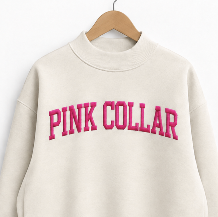 Pink Collar - Nail Tech/ Pink Embroidered