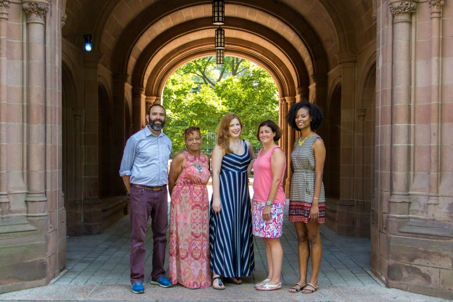 Richmond Team at the Intensive Session, July 2016. (From left to right: National Fellows Josh Bearman, Victoria Parrish, Tharish Harris, Valerie J. Schwarz, and Danielle Greene.)

