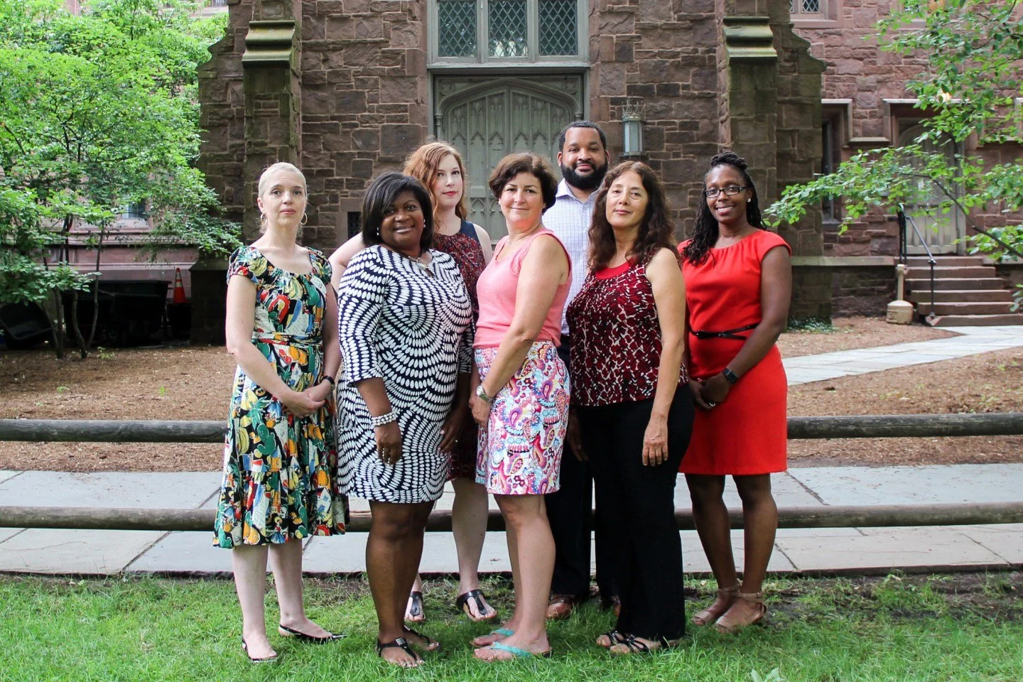 Richmond Team at the Intensive Session, July 2017. (From left to right: National Fellows Irina Alekseeva, Shannon Foster-Williams, Tharish Harris, Valerie Schwarz, Gilbert Carter, Jr., Yolanda Bezares-Chavez, and Stevara Clinton.)