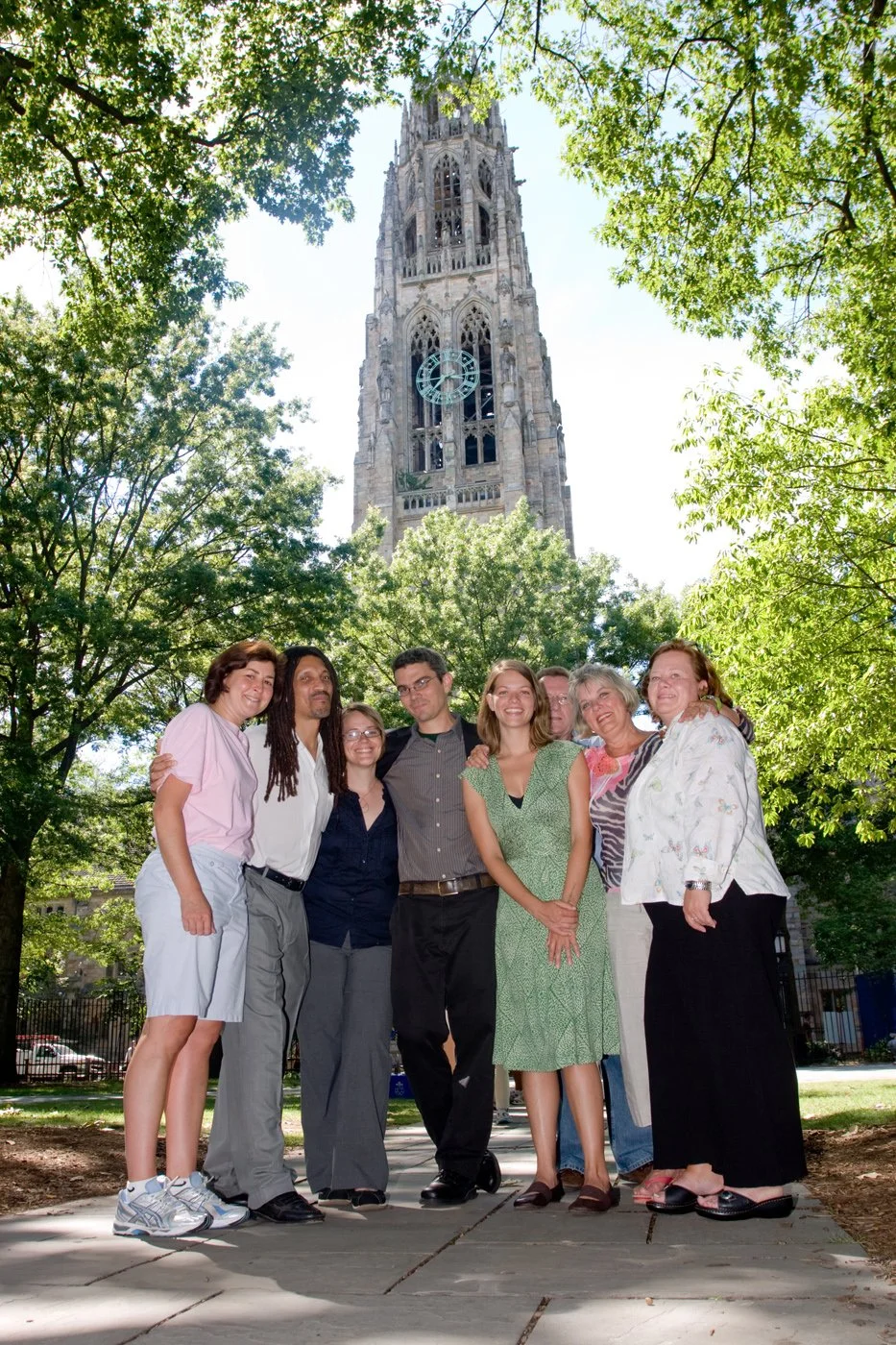 Richmond Team at the Intensive Session, July 2008. (Left to right: National Fellows Valerie Schwarz, Ram Bhagat, Emily Betts, Jesse Senechal, and Sarah Hall Kiesler; John T. Kneebone, Associate Professor of History, Virginia Commonwealth University; 