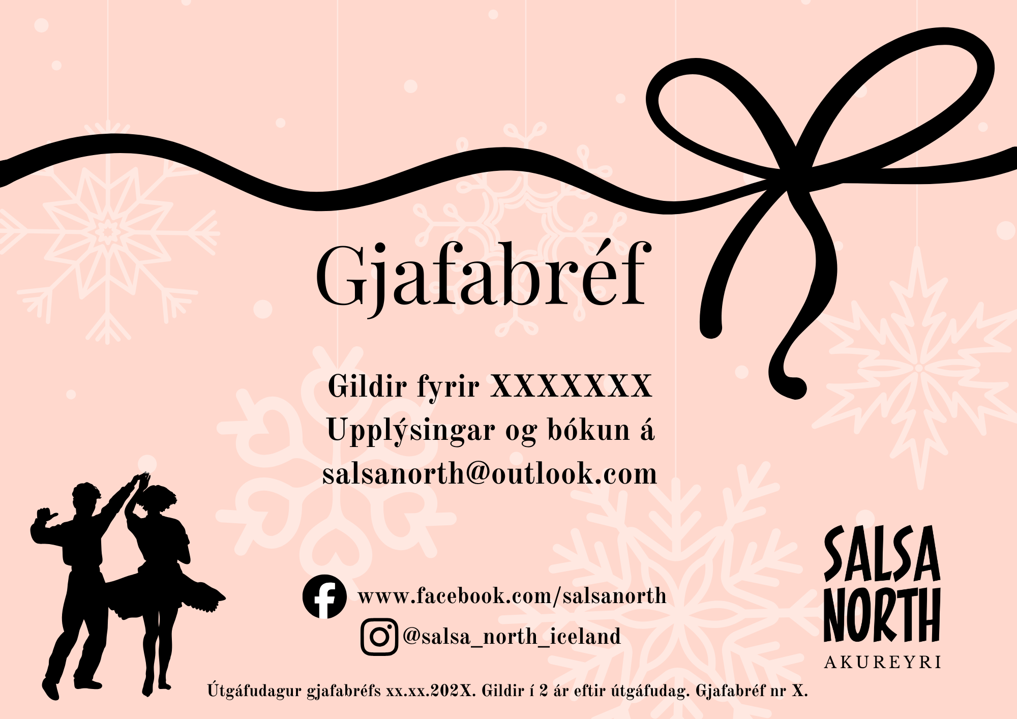 Gjafabréf salsa north í jólabúningi