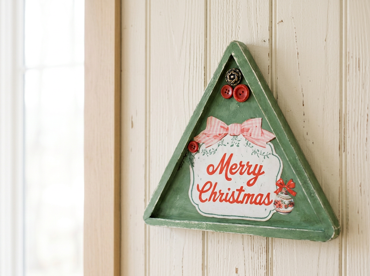 Upcycled Christmas sign