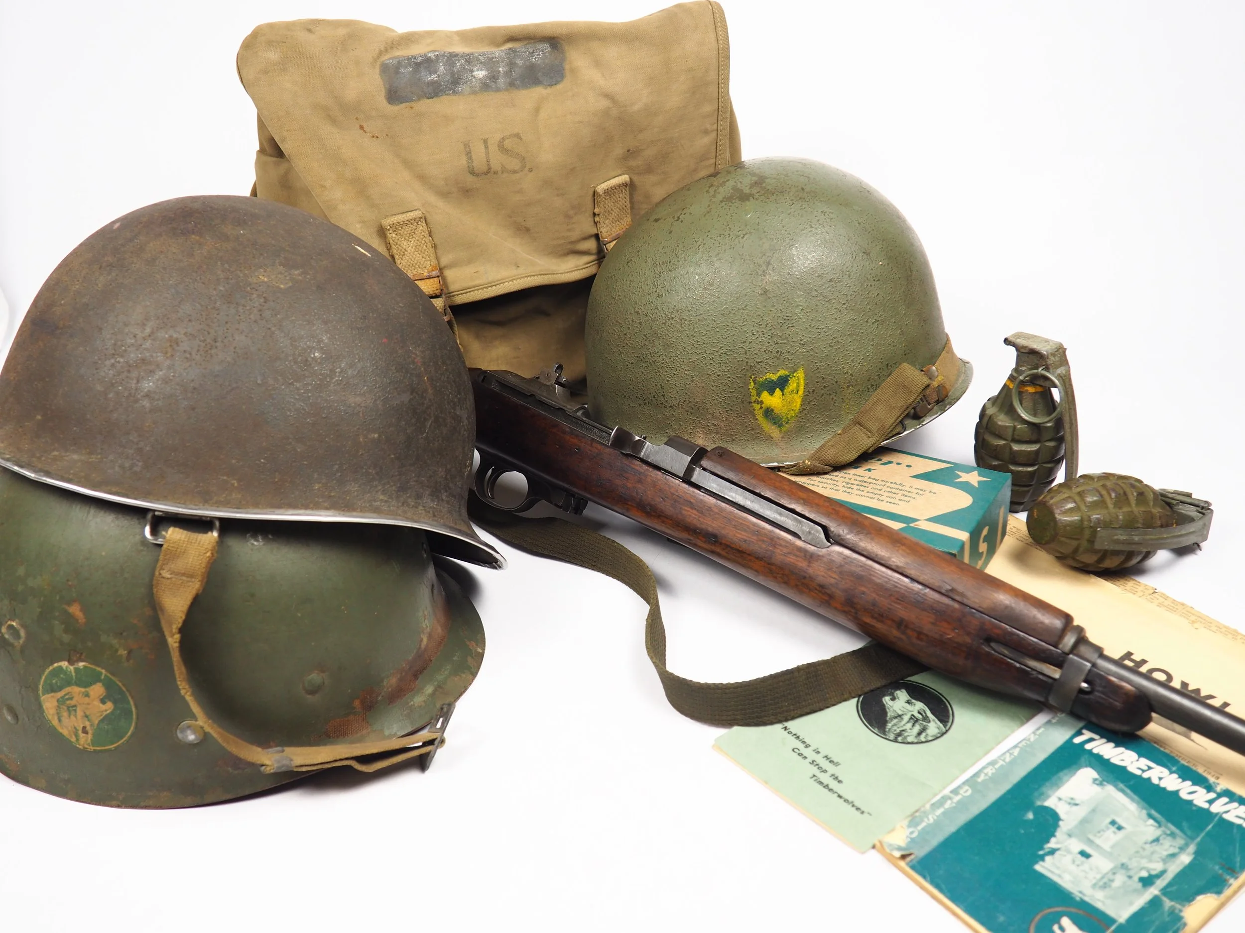 A display of items set up to commemorate the battle that took place at Thurland.