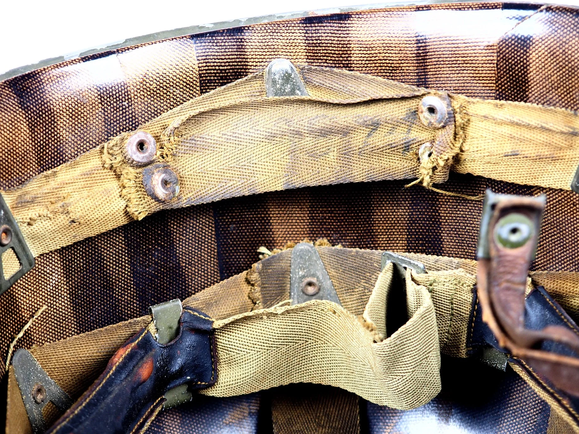 Another laundry number inside the liner that does not match to either soldier this helmet is identified to. This helmet had at least three owners.