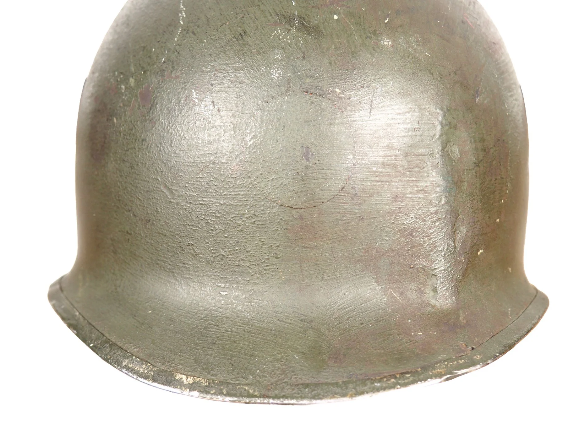 Helbert's helmet took quite a bit of damage at some point seen by the weld along the front of the helmet.  There also appears to be something underneath the repaint on his helmet.