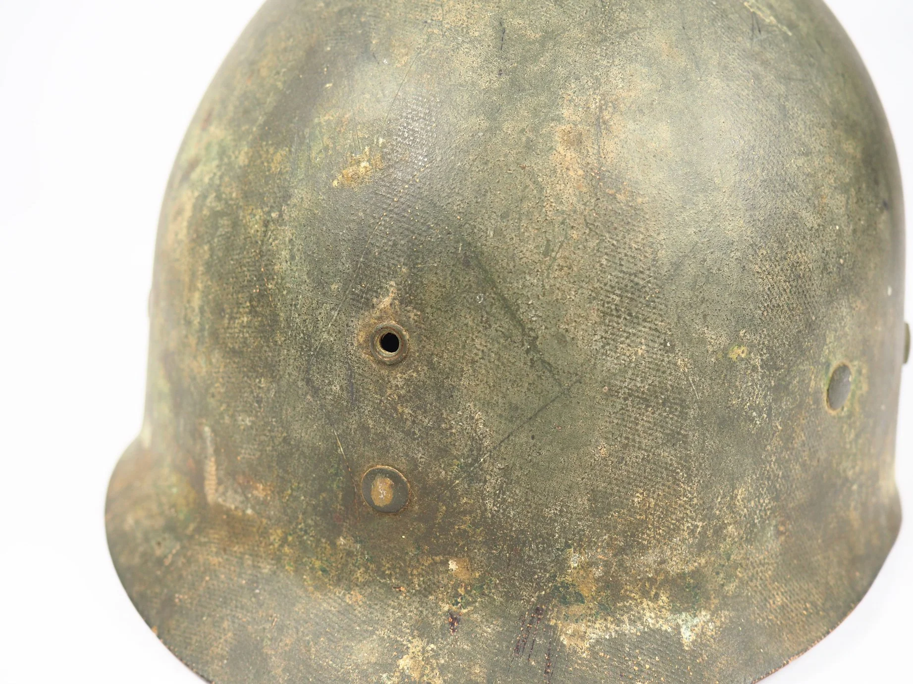 A diamond shape scratched on the front, possibly a nod to the 26th Infantry Division.