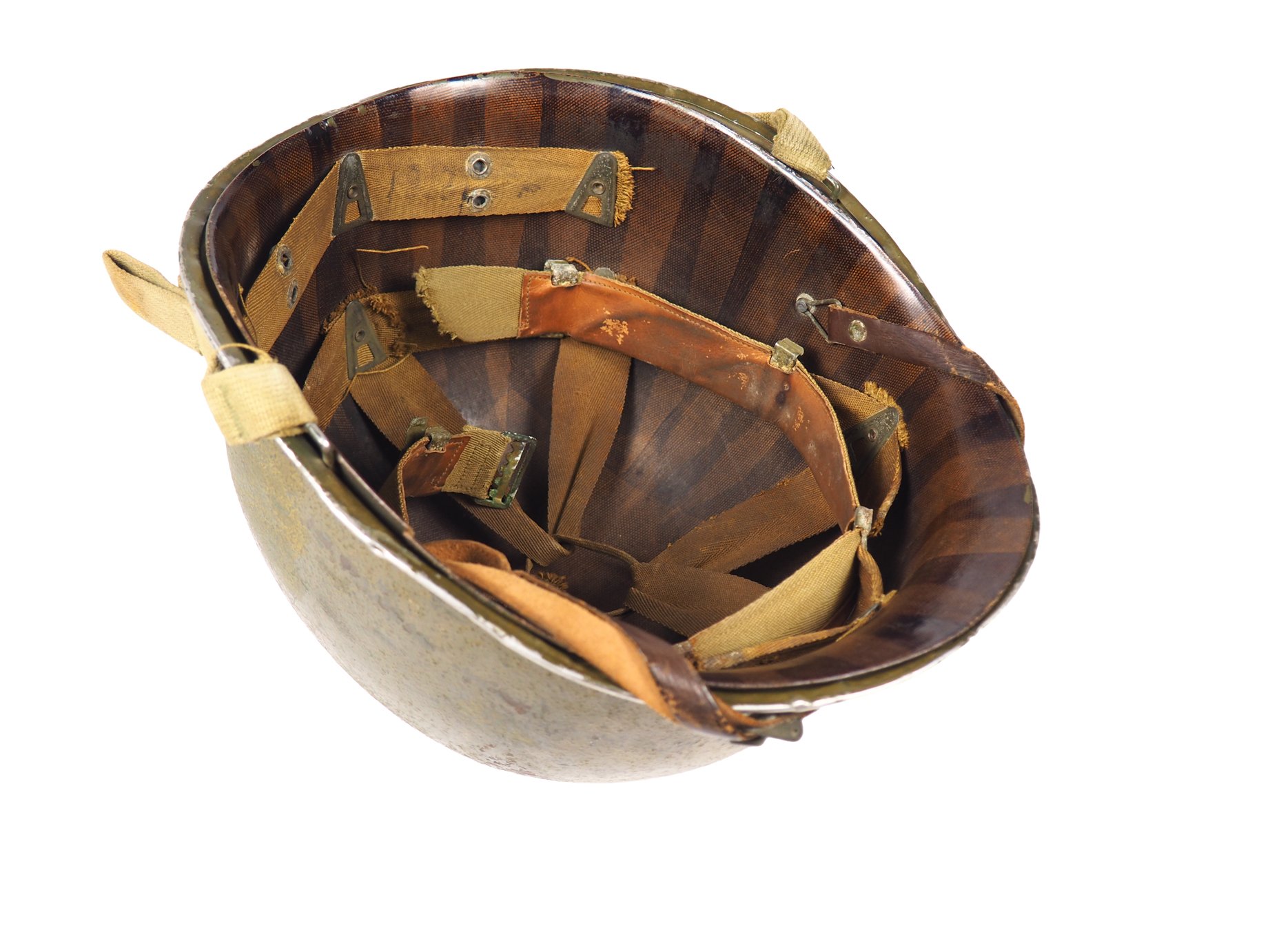 In addition to Levia's laundry number on the helmet shell, it is stamped inside the liner webbing.