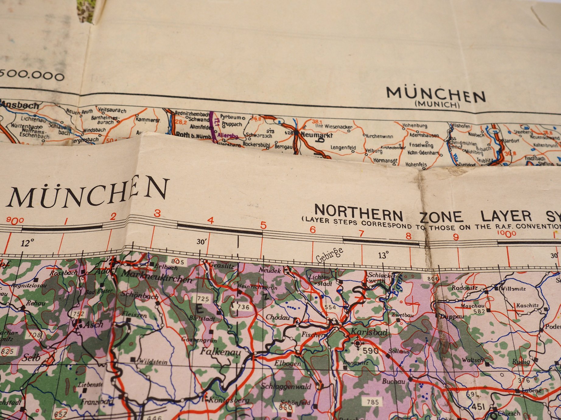 Some of Lt. Wiessner's maps from 1945.