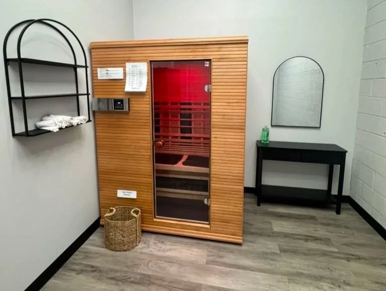 Infrared sauna at 24/7 gym, Forge CHS, in West Ashley, Charleston, SC